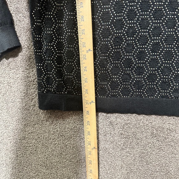 Lane Bryant Pullover‎ Sweater Women 18/20 Black Geometric Bedazzled Scoop Neck - Picture 10 of 12